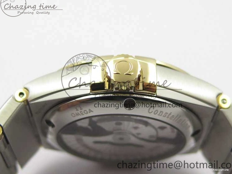 0303 Constellation 38mm SS YG VSF 1:1 Best Edition White Textured Dial on SS YG Bracelet A8500 Super Clone Upgraded 7922